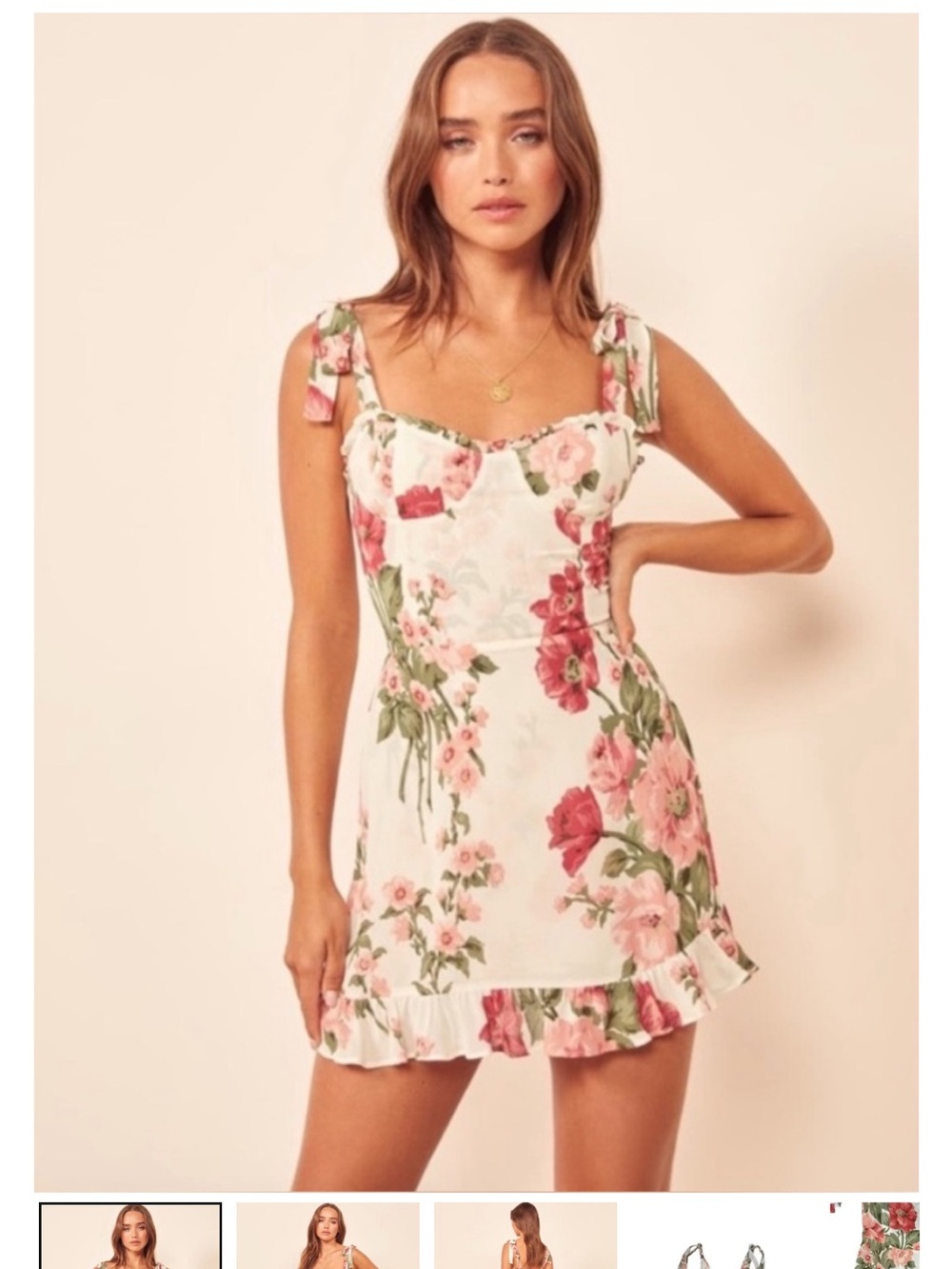 Reformation Christine Floral Mini Dress - Picture 3 of 5
